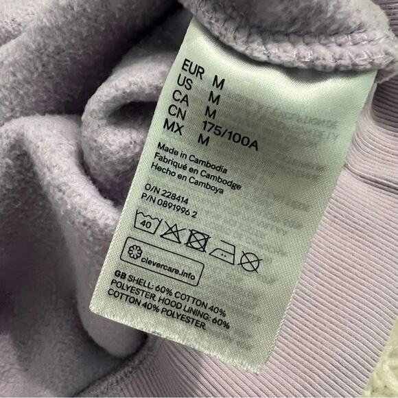 Divided H&M Light Purple Patrick Star Regular Fit Hoodie Sweatshirt Size M - Picture 7 of 11